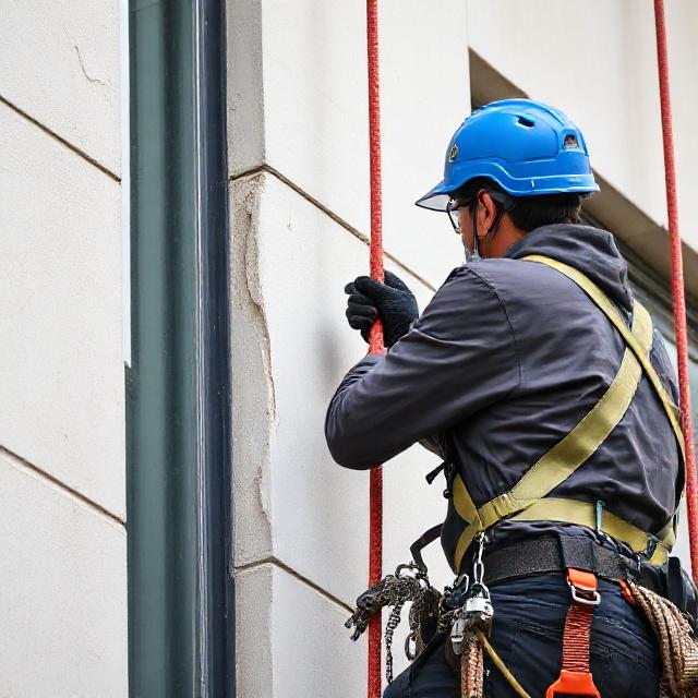 Reparación y mantención de fachadas con acceso por cuerdas
