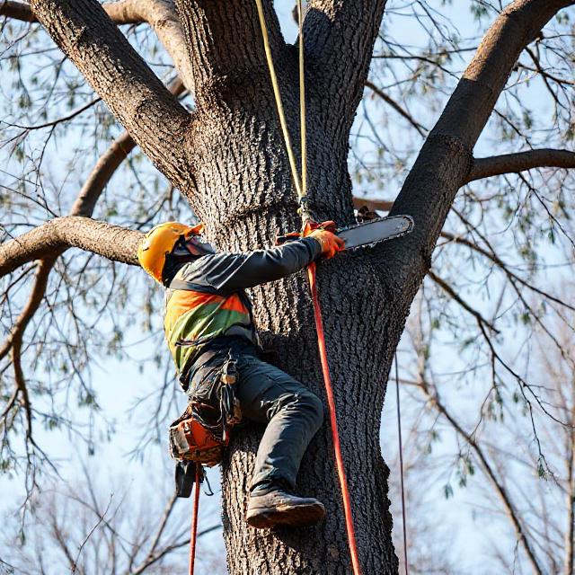 Tala y poda con cuerdas